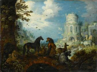 Orphée charmant les animaux (Roelandt Savery) - Muzeo.com