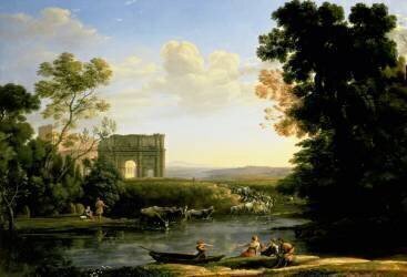 Pastoral Capriccio with the Arch of Constantinople (Claude Gellée) - Muzeo.com