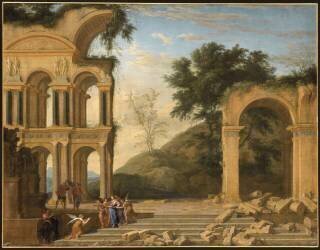 Paysage avec le repos pendant la fuite en Egypte (Henri Mauperché) - Muzeo.com
