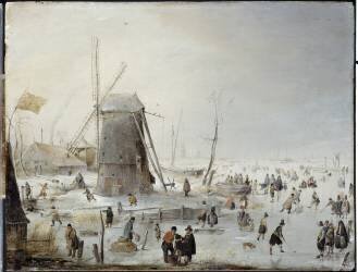 Paysage d’hiver avec patineurs (Hendrik Avercamp) - Muzeo.com