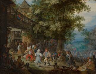 Peasants Dancing outside a Bohemian Inn (Roelandt Savery) - Muzeo.com