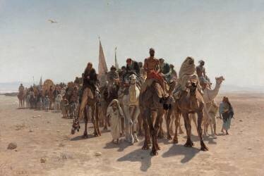 Pèlerins allant à la Mecque (Léon Belly) - Muzeo.com