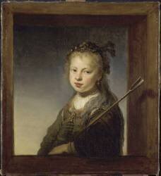 Petite fille en bergère (Govert Flinck) - Muzeo.com