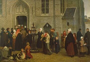 Pilgrimage to Diegem (Charles de Groux) - Muzeo.com