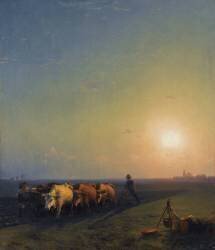 Ploughing the fields (Ivan Aivazovsky) - Muzeo.com