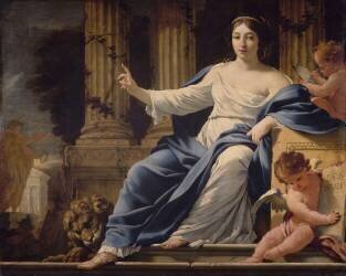 Polymnie, muse de l'Eloquence (Simon Vouet) - Muzeo.com