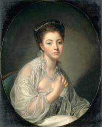 Portrait de jeune femme (Jean-Baptiste Greuze) - Muzeo.com