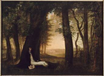 Portrait de Lucien Bonaparte (1775-1840) allongé et lisant sous un arbre (Jacques Sablet) - Muzeo.com
