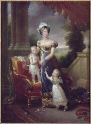 Portrait de Marie-Caroline (1798-1870), duchesse de Berry avec ses deux enfants (François Gérard) - Muzeo.com