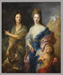 Portrait d'un couple en Vénus et Pâris (Jean-François de Troy) - Muzeo.com