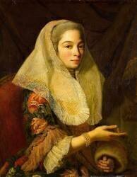 Portrait d'une jeune femme maltaise (Antoine de Favray) - Muzeo.com