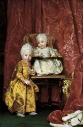 Portrait od Archiduke Ferdinand and Archiduchess Maria Carolina of Austria (Anton Raphaël Mengs) - Muzeo.com