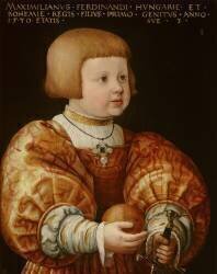 Portrait of Maximilian of Austria Aged Three (Jakob Seisenegger) - Muzeo.com