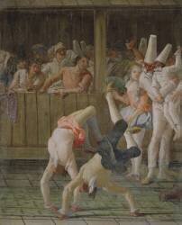 Pulcinella with Acrobats (Giandomenico Tiepolo) - Muzeo.com