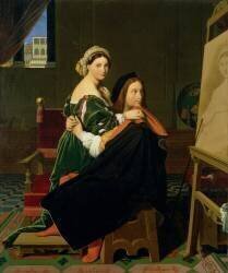 Raphael and the Fornarina (Jean-Auguste-Dominique Ingres) - Muzeo.com