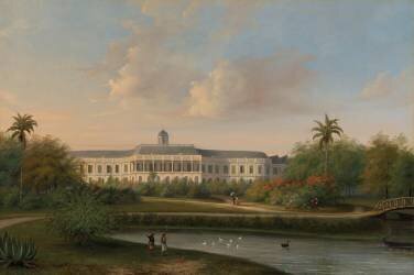 Rear View of Buitenzorg Palace before the Earthquake of 10 October 1834 (Willem Troost) - Muzeo.com