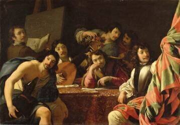 Réunion d'amis (Eustache Le Sueur) - Muzeo.com