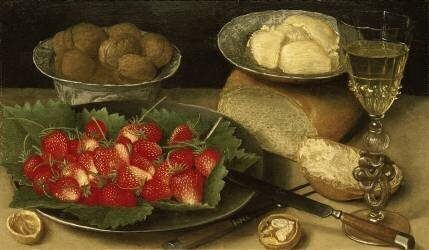 Repas avec des fraises (Georg Flegel) - Muzeo.com