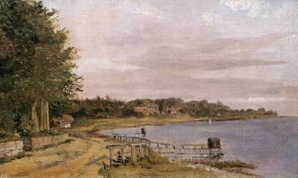 River Bank at Emilliekilde (Christen Schjellerup Kobke) - Muzeo.com