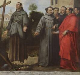 Saint Diego d'Alcala de Henares in ecstasy before the cross (Bartolomé Esteban Murillo) - Muzeo.com