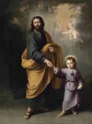 Saint Joseph and the Christ Child (Bartolomé Esteban Murillo) - Muzeo.com