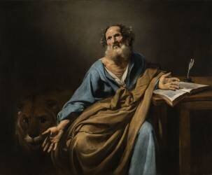 Saint Marc, l'évangéliste (Valentin de Boulogne) - Muzeo.com