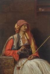 Seated Arnaut (Jean-Léon Gérôme) - Muzeo.com