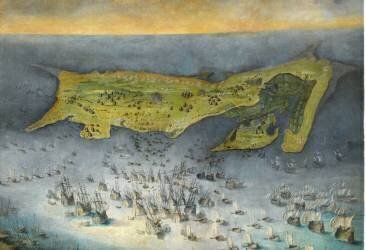 Siège de la citadelle de Saint-Martin dans l'île de Rhé, en 1625 (anonymous) - Muzeo.com