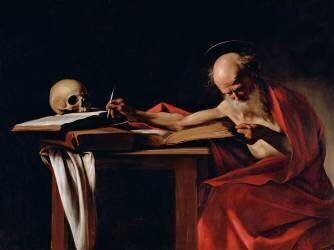 St Jerome writing (Caravaggio) - Muzeo.com