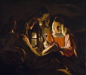 St. Sebastian Tended by Irene (Georges de La Tour) - Muzeo.com