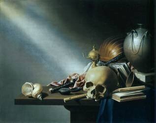 Still Life: An Allegory of the Vanities of Human Life (Harmen van Steenwyck) - Muzeo.com