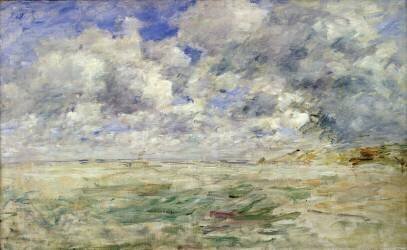 Stormy Sky above the Beach at Trouville (Eugène Boudin) - Muzeo.com