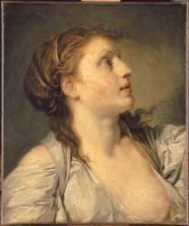 Tête de jeune fille (Jean-Baptiste Greuze) - Muzeo.com