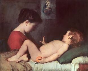 The Awakening Child (Jean-Jacques Henner) - Muzeo.com
