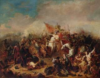 The Battle of Hastings in 1066 (Francois Hippolyte Debon) - Muzeo.com
