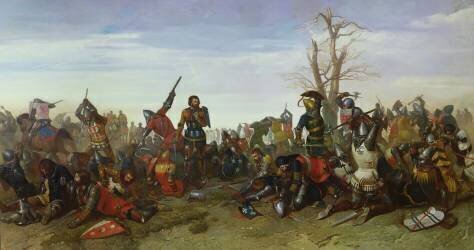 The Battle of Trente in 1350 (Octave Penguilly l'Haridon) - Muzeo.com