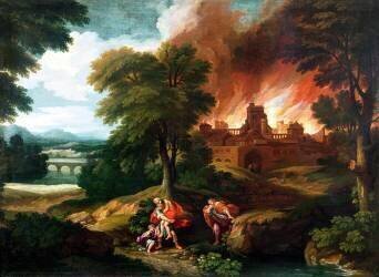 The Burning of Troy (Nicolas Poussin) - Muzeo.com