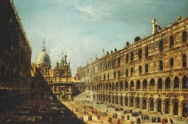 The Courtyard of the Doge's Palace (Michele Marieschi) - Muzeo.com
