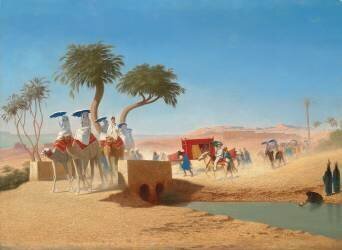 The Empress Eugenie Visiting the Pyramids (Charles-Théodore Frère) - Muzeo.com