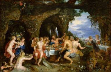 The Feast of Acheloüs (Jan Brueghel the Younger) - Muzeo.com