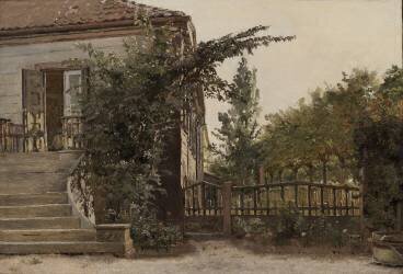 The Garden Steps Leading to the Artist’s Studio at Blegdammen outside Copenhagen (Christen Schjellerup Kobke) - Muzeo.com