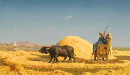 The Grain Threshers (Jean-Léon Gérôme) - Muzeo.com
