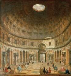 The Interior of the Pantheon (Giovanni Paolo Pannini) - Muzeo.com