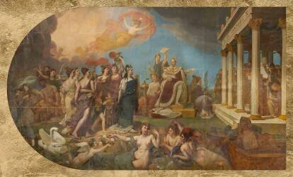 The king giving the arts the Charles X Museum (Antoine-Jean Gros) - Muzeo.com