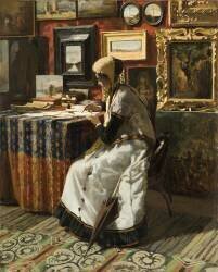 The Letter (Telemaco Signorini) - Muzeo.com