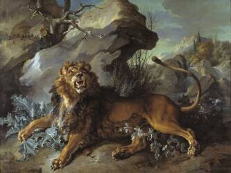 The Lion and the Fly (Jean-Baptiste Oudry) - Muzeo.com