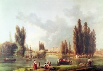 The Park and Chateau at Mereville (Hubert Robert) - Muzeo.com