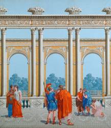 The porticos of Athens (Joseph Dufour Manufacture) - Muzeo.com