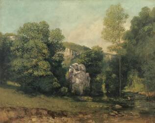 The stream of the Breme emerging from the Puits Noir (Gustave Courbet) - Muzeo.com
