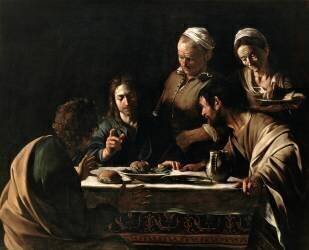 The Supper at Emmaus (Caravaggio) - Muzeo.com